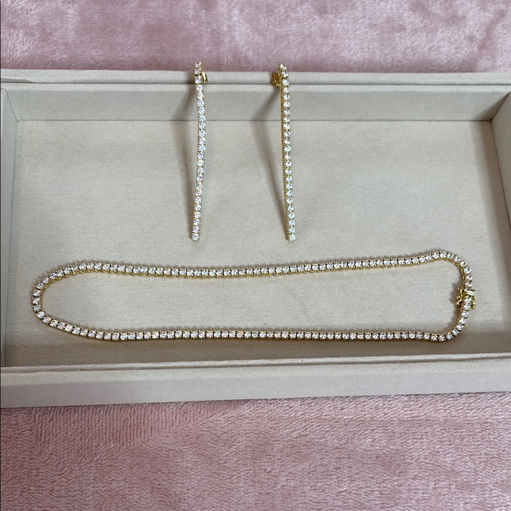 XIXI Elegant Gold and Silver Jewelry Set